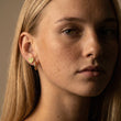 Hammered Heart Studs Øreringe 18K Guldbelagt