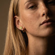 Hammered Heart Studs Øreringe 18K Guldbelagt