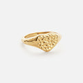 Hammered Heart Ring 18K Guldbelagt