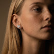 Hammered Heart Studs Øreringe Sølvfarvet