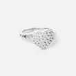 Hammered Heart Ring Sølvfarvet