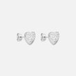 Hammered Heart Studs Øreringe Sølvfarvet