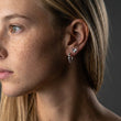 Sunset Heart Studs Øreringe Sølvfarvet