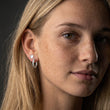 Sunset Heart Studs Øreringe Sølvfarvet