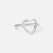 Heart Zirkon Ring Sølvfarvet 12mm
