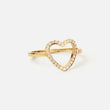 Heart Zirkon Ring 18K Guldbelagt 12mm