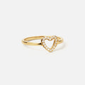 Heart Zirkon Ring 18K Guldbelagt 8mm