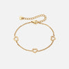 Heart Zirkon Trio Armbånd 18K Guldbelagt 8mm