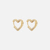 Heart Zirkon Hoops Øreringe 18K Guldbelagt 15mm