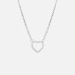 Heart Zirkon Halskæde Sølvfarvet 12mm