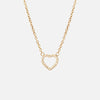 Heart Zirkon Halskæde 18K Guldbelagt 12mm