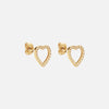 Heart Zirkon Øreringe 18K Guldbelagt 12mm