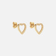 Heart Zirkon Øreringe 18K Guldbelagt 12mm