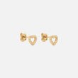 Heart Zirkon Øreringe 18K Guldbelagt 8mm