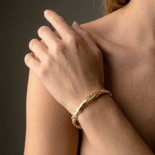 Lava Bangle Justerbar 18K Guldbelagt