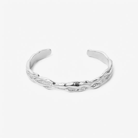 Lava Bangle Justerbar Sølvfarvet