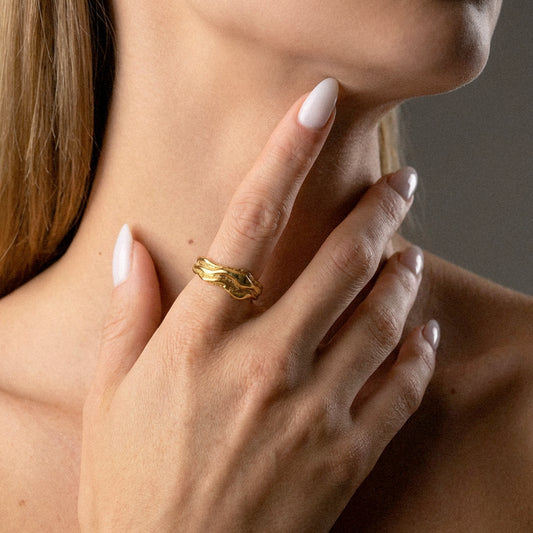Lava Ring 18K Guldbelagt