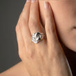 Lava Texture Ring Sølvfarvet