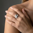 Lava Texture Ring Sølvfarvet