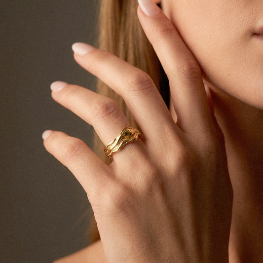 Lava Ring 18K Guldbelagt