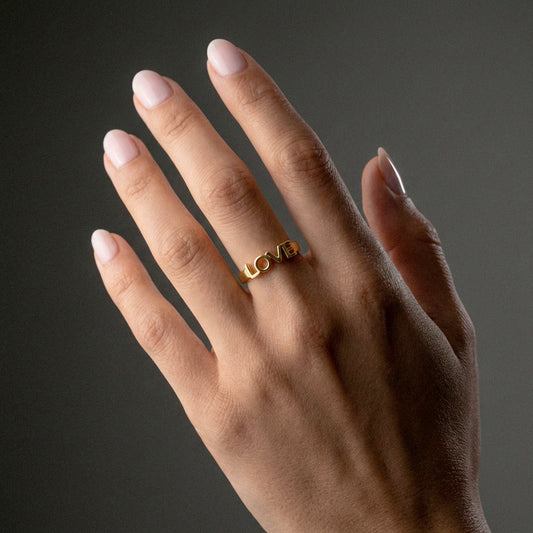 LOVE Ring 18K Guldbelagt