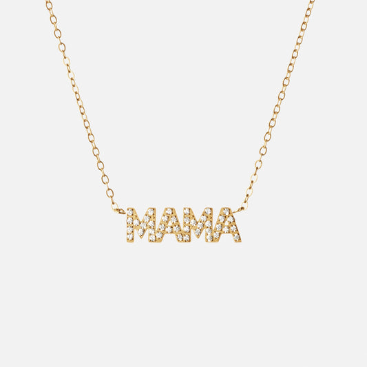 Mama Zirkon Halskæde 18K Guldbelagt