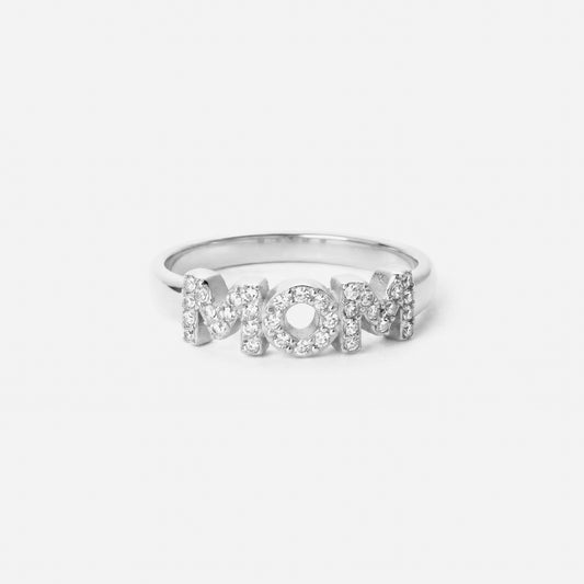MOM Zirkon Ring Sølvfarvet