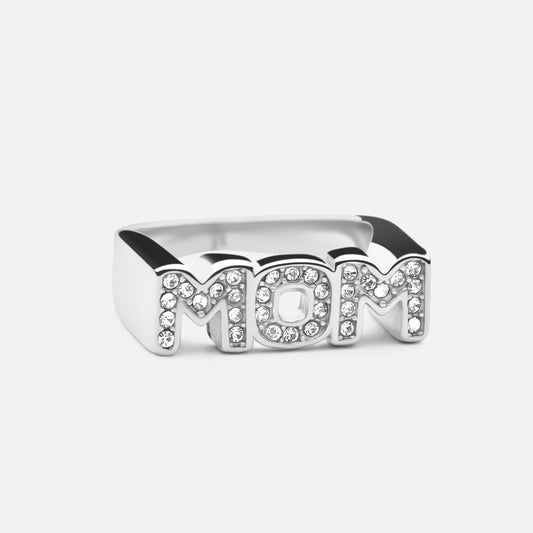 MOM Zirkon Ring Sølvfarvet