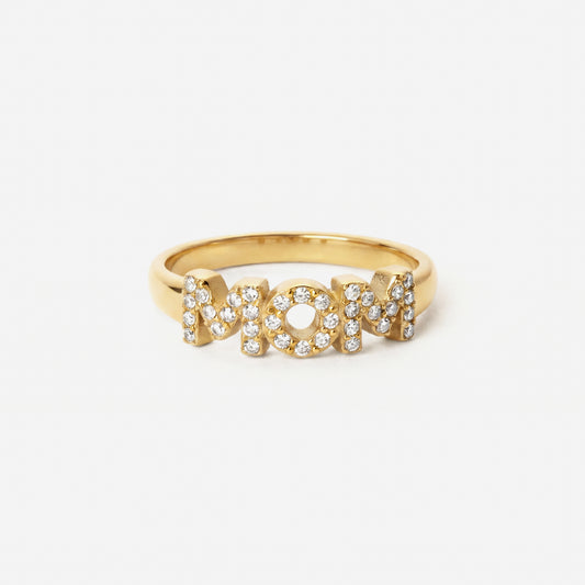 MOM Zirkon Ring 18K Guldbelagt