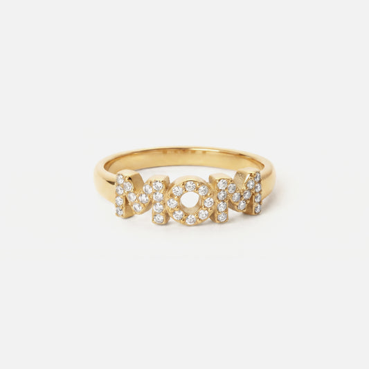 MOM Zirkon Ring 18K Guldbelagt