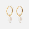 Perle Hoops Ferskvandsperler 18K Guldbelagt 18mm