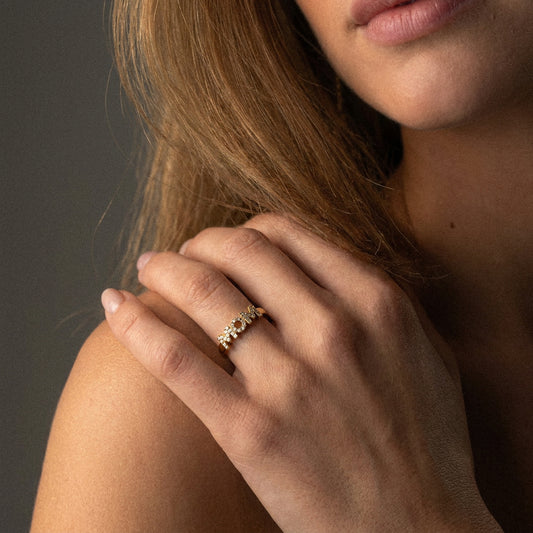 MOM Zirkon Ring 18K Guldbelagt