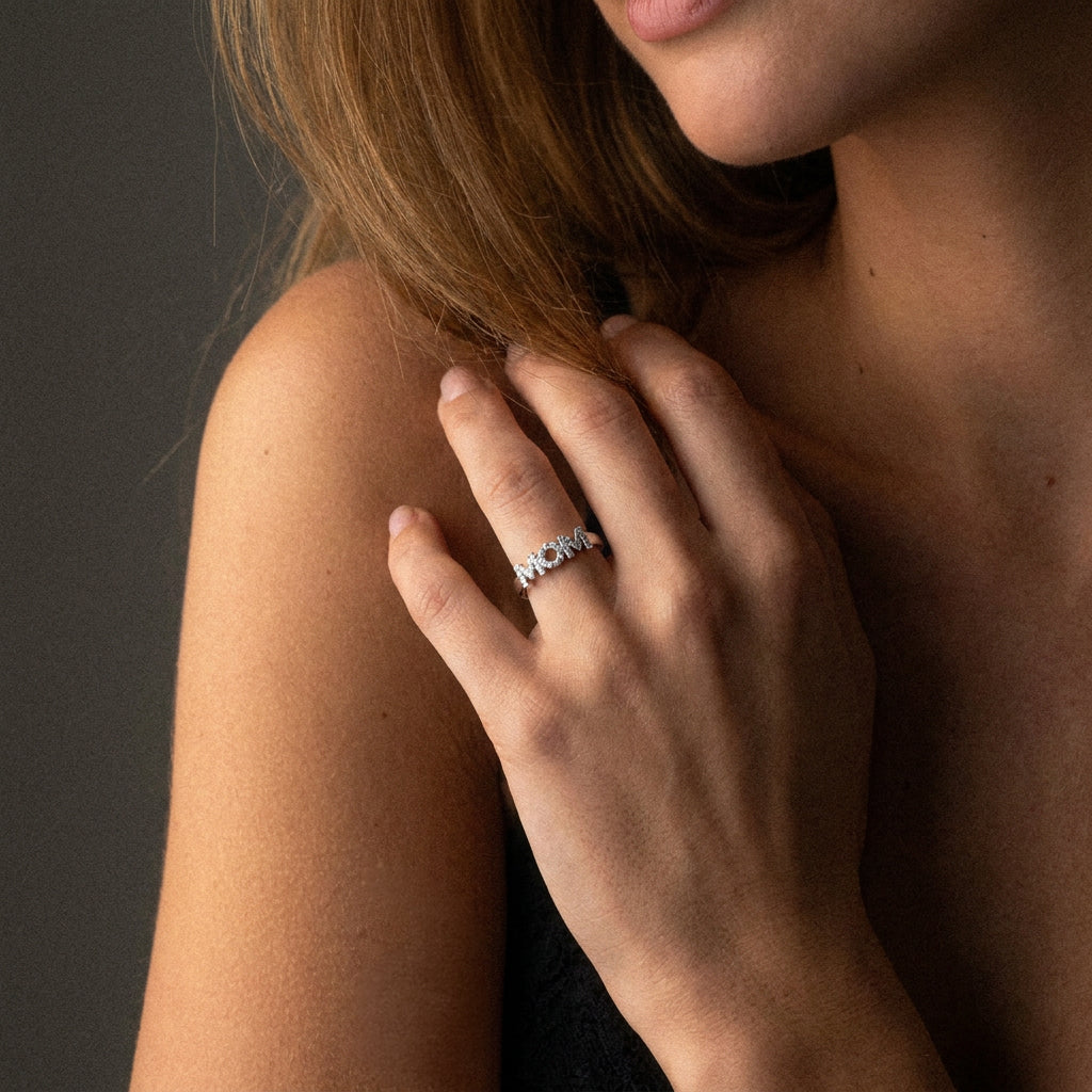 MOM Zirkon Ring Sølvfarvet
