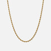 Twisted Rope Halskæde 18K Guldbelagt 2mm