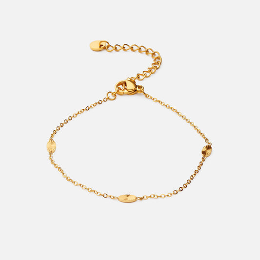 Scattered Oval Sun Armbånd 18K Guldbelagt