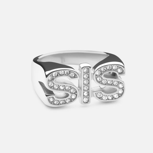 SIS Zirkon Ring Sølvfarvet