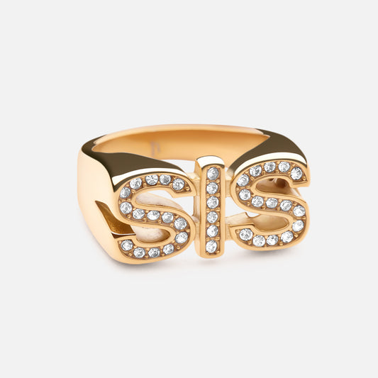 SIS Zirkon Ring 18K Guldbelagt