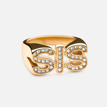 SIS Zirkon Ring 18K Guldbelagt