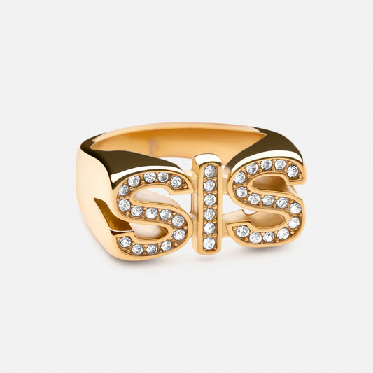SIS Zirkon Ring 18K Guldbelagt