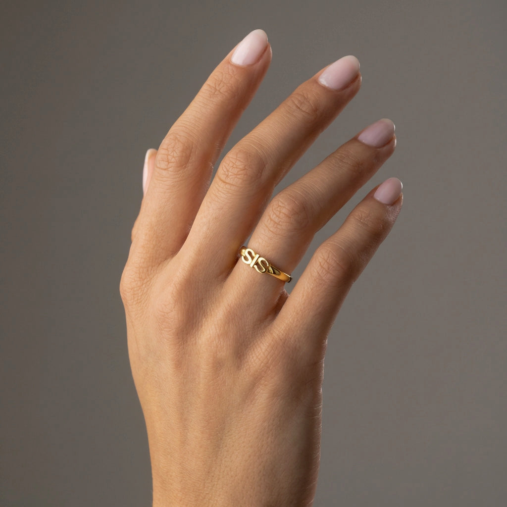 SIS Ring 18K Guldbelagt