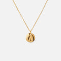 Bogstav Halskæde Engraved 18K Guldbelagt