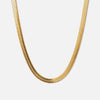 Flad Snake Halskæde 18K Guldbelagt 4mm
