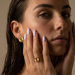Sunset Circle Studs Øreringe 18K Guldbelagt