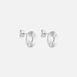 Sunset Circle Studs Øreringe Sølvfarvet
