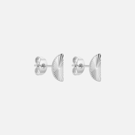 Sunset Half Circle Studs Øreringe Sølvfarvet