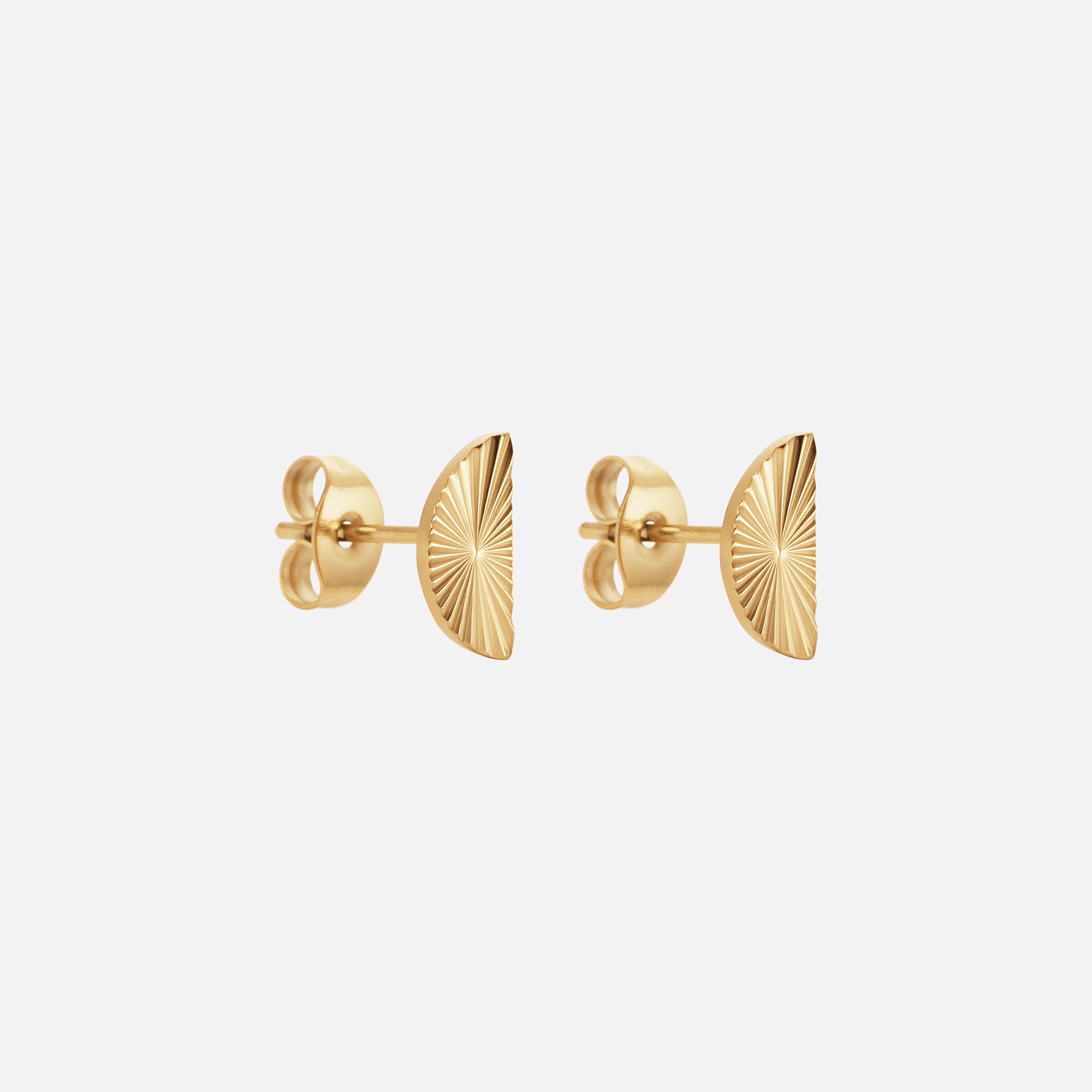 Sunset Half Circle Studs Øreringe 18K Guldbelagt