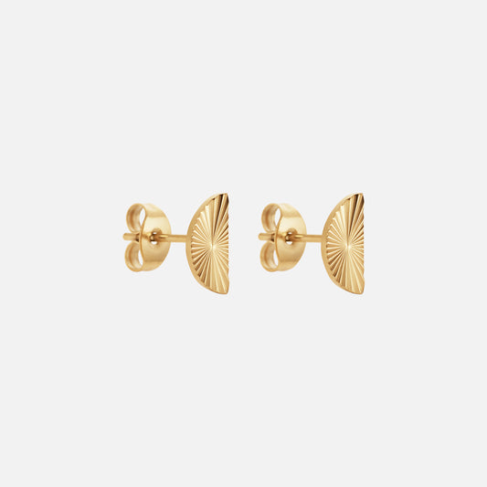 Sunset Half Circle Studs Øreringe 18K Guldbelagt