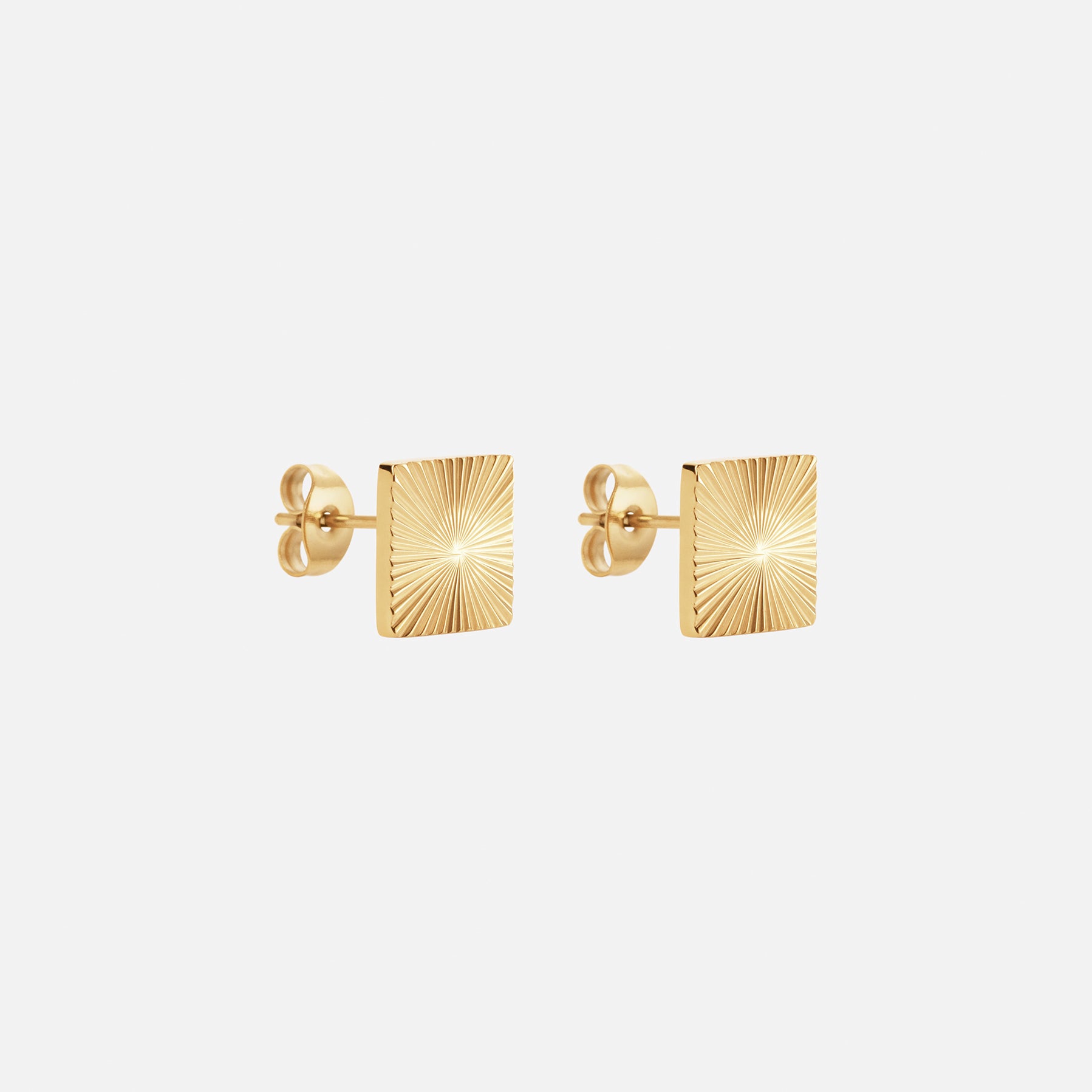 Sunset Square Studs Øreringe 18K Guldbelagt