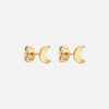 Sunset Moon Studs Øreringe 18K Guldbelagt