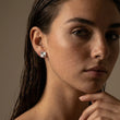 Sunset Square Studs Øreringe Sølvfarvet